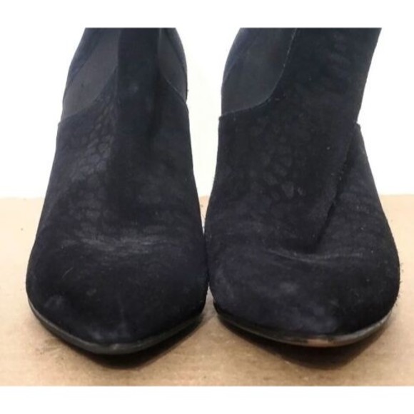 Isabel Marant Cleane Black Leopard Ankle Boots Womens Size 39 Velvet Leather - Picture 4 of 11